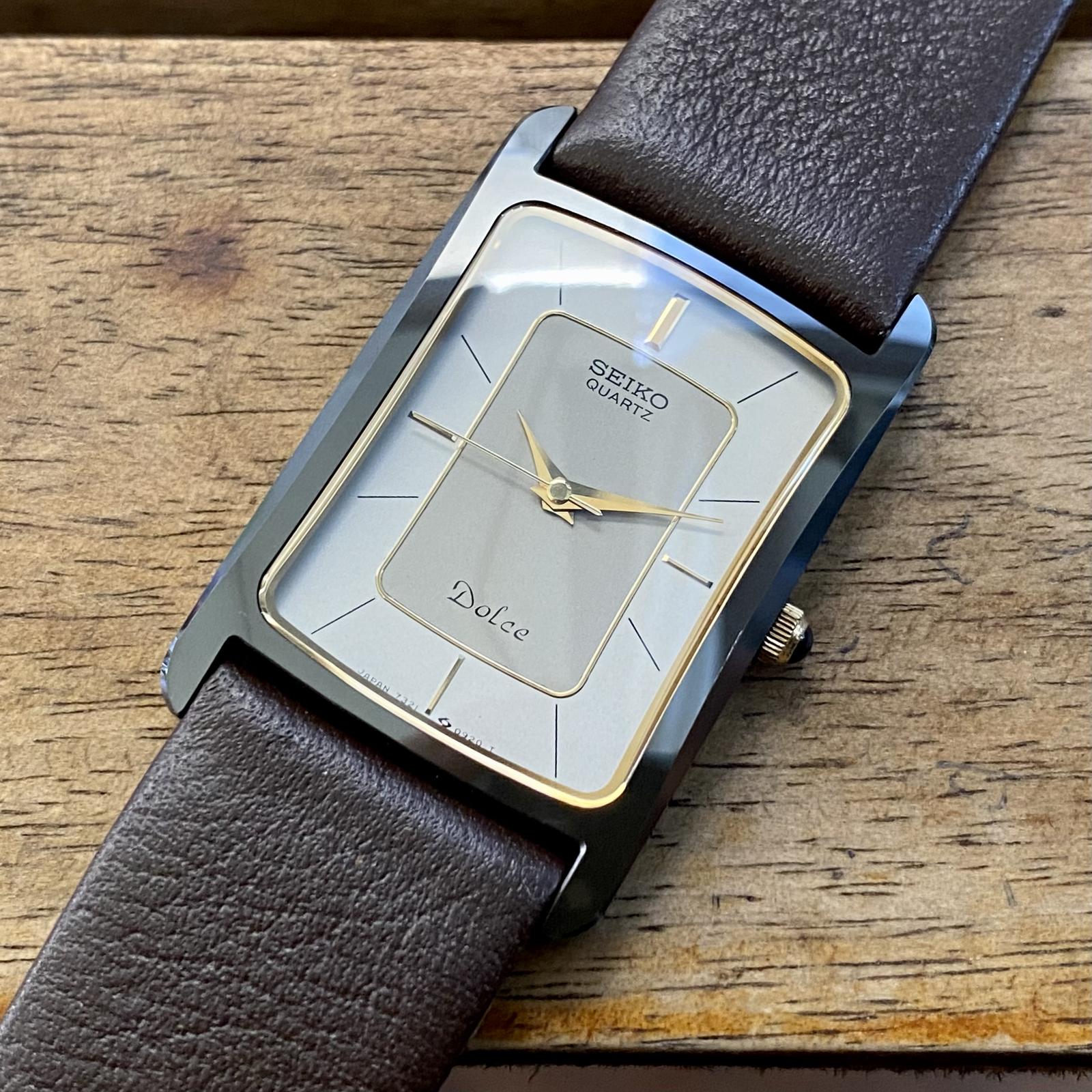 Vintage February 1985 Seiko Dolce Quartz Tank 7321-5490 (1 of 19)