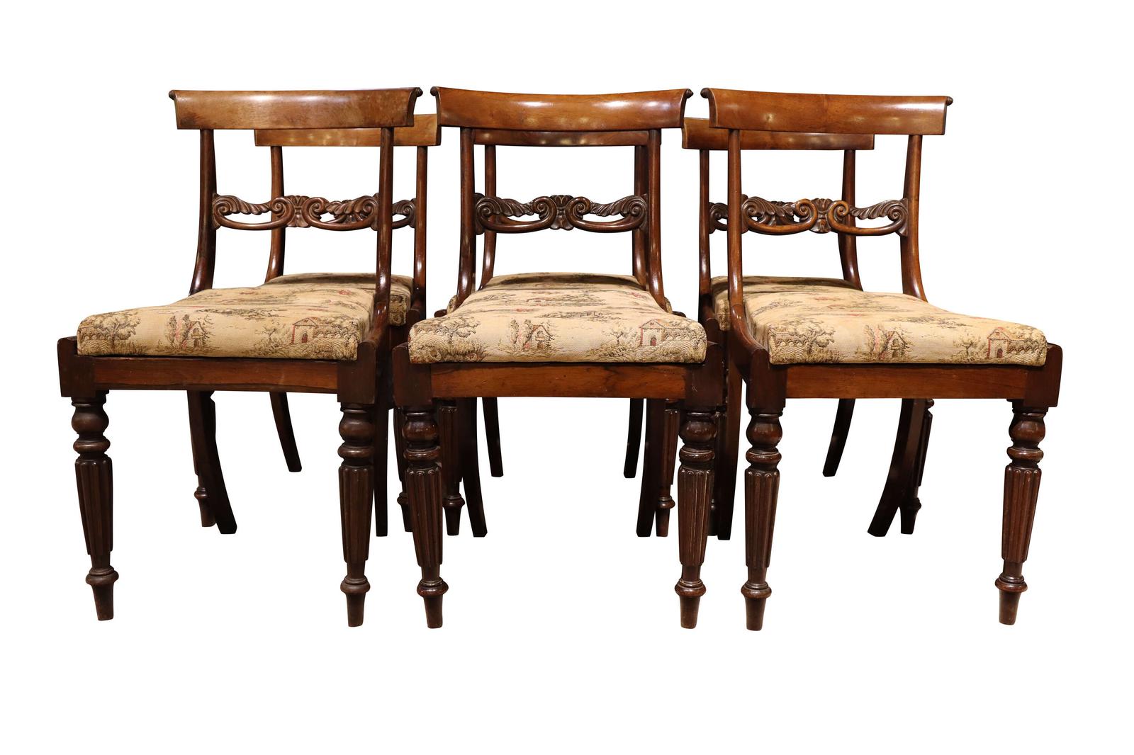 Set of Six William IV Period Dining Chairs (1 of 6)