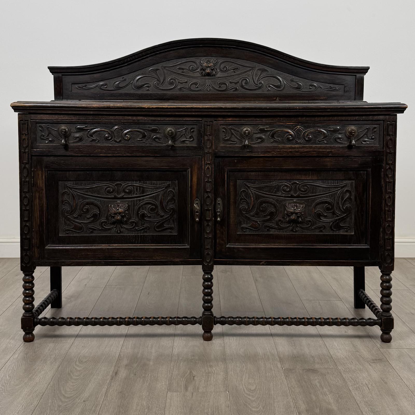 Antique 19th Century Bobbin Turned Sideboard In Oak (1 of 12) Antique 19th Century Bobbin Turned Sideboard In Oak (1 of 12)