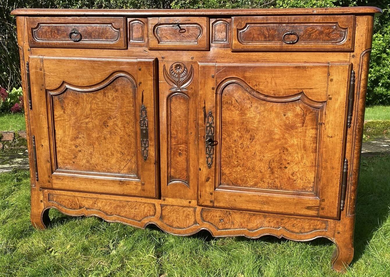 18th Century Burr Ash & Cherrywood Buffet (1 of 4)