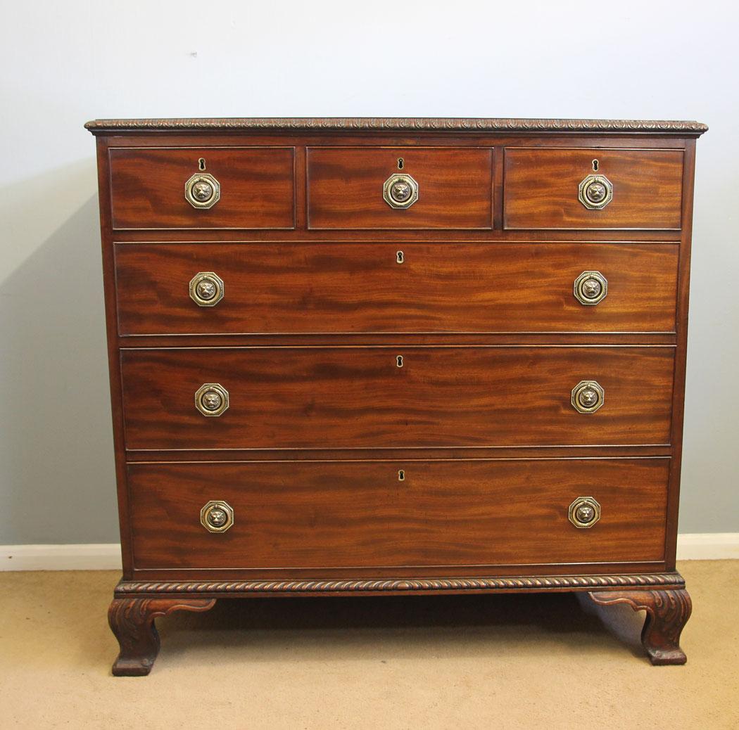 Quality 19th Century Antique Mahogany Chest Drawers (1 of 13)