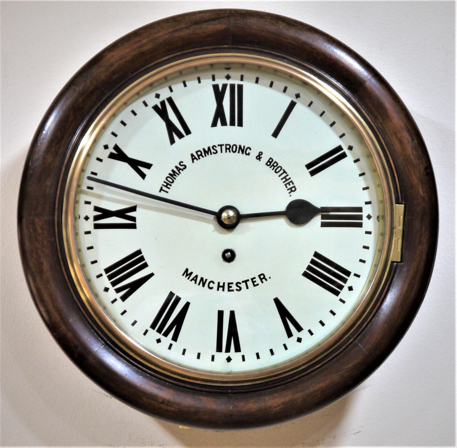 Scarce 10” English Fusee Dial Timepiece by Thomas Armstrong & Brother (1 of 7)