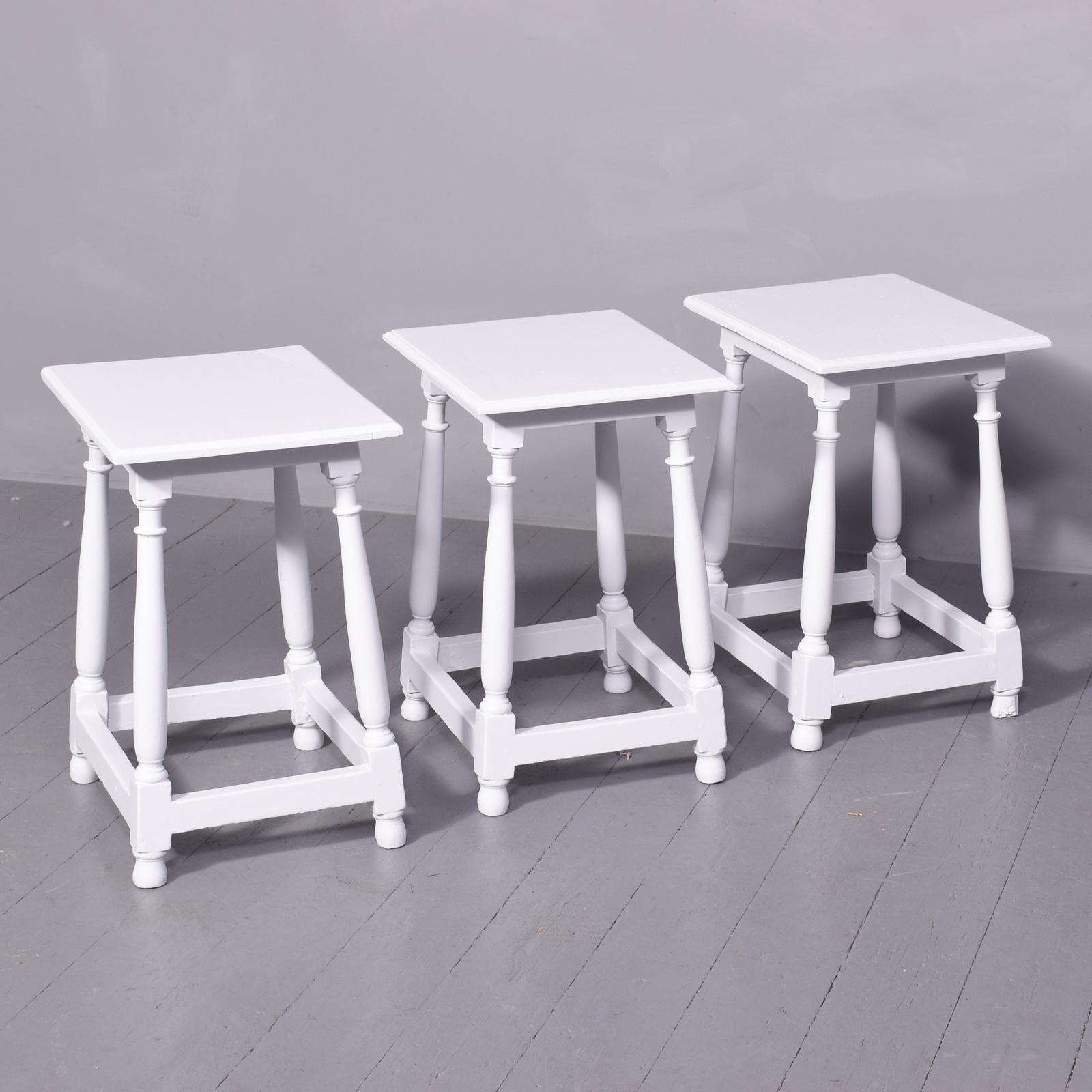 Set of 3 Stylish Painted Occasional Tables (1 of 5)