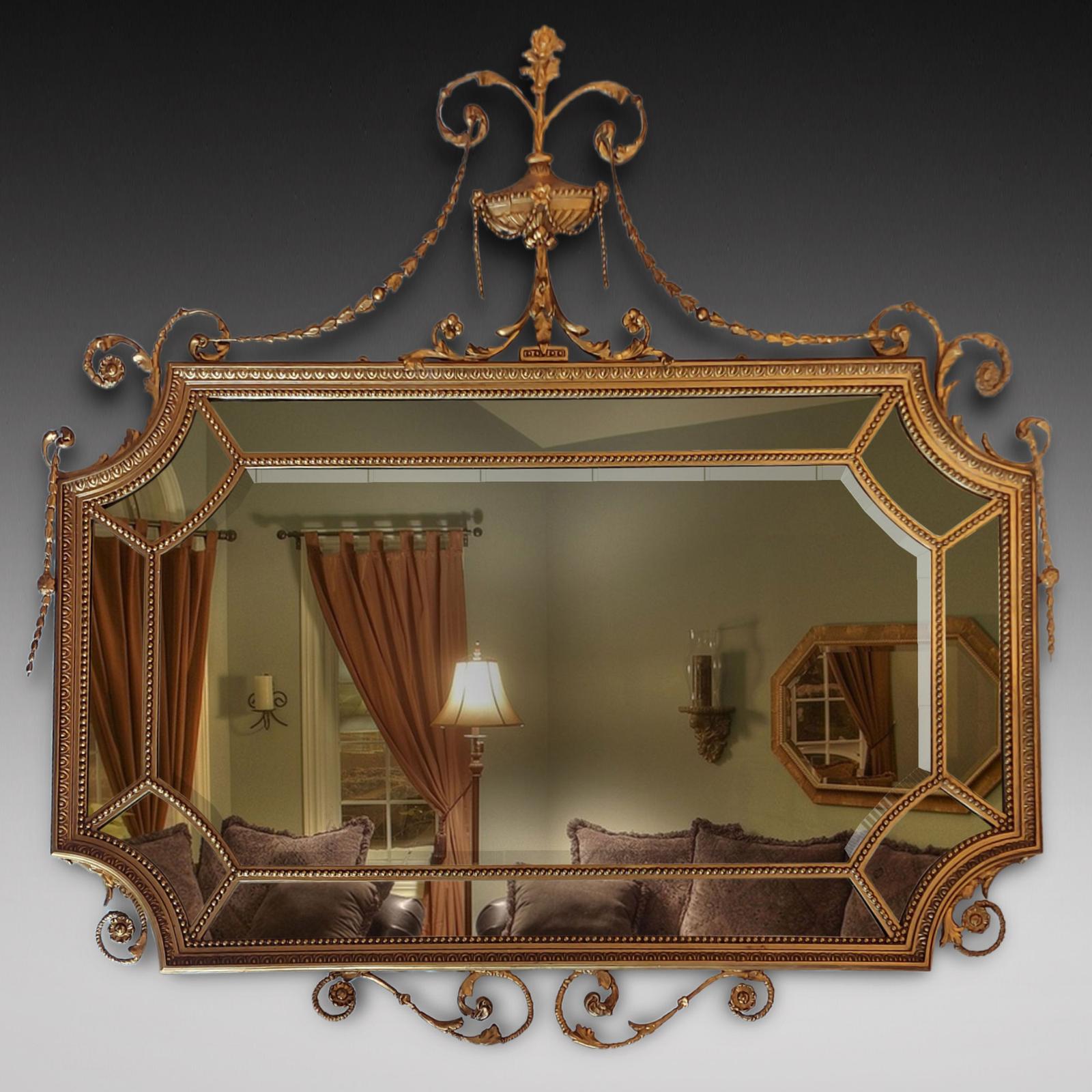 Adam Revival Late 19th Century Gilt-Gesso Mirror (1 of 11)
