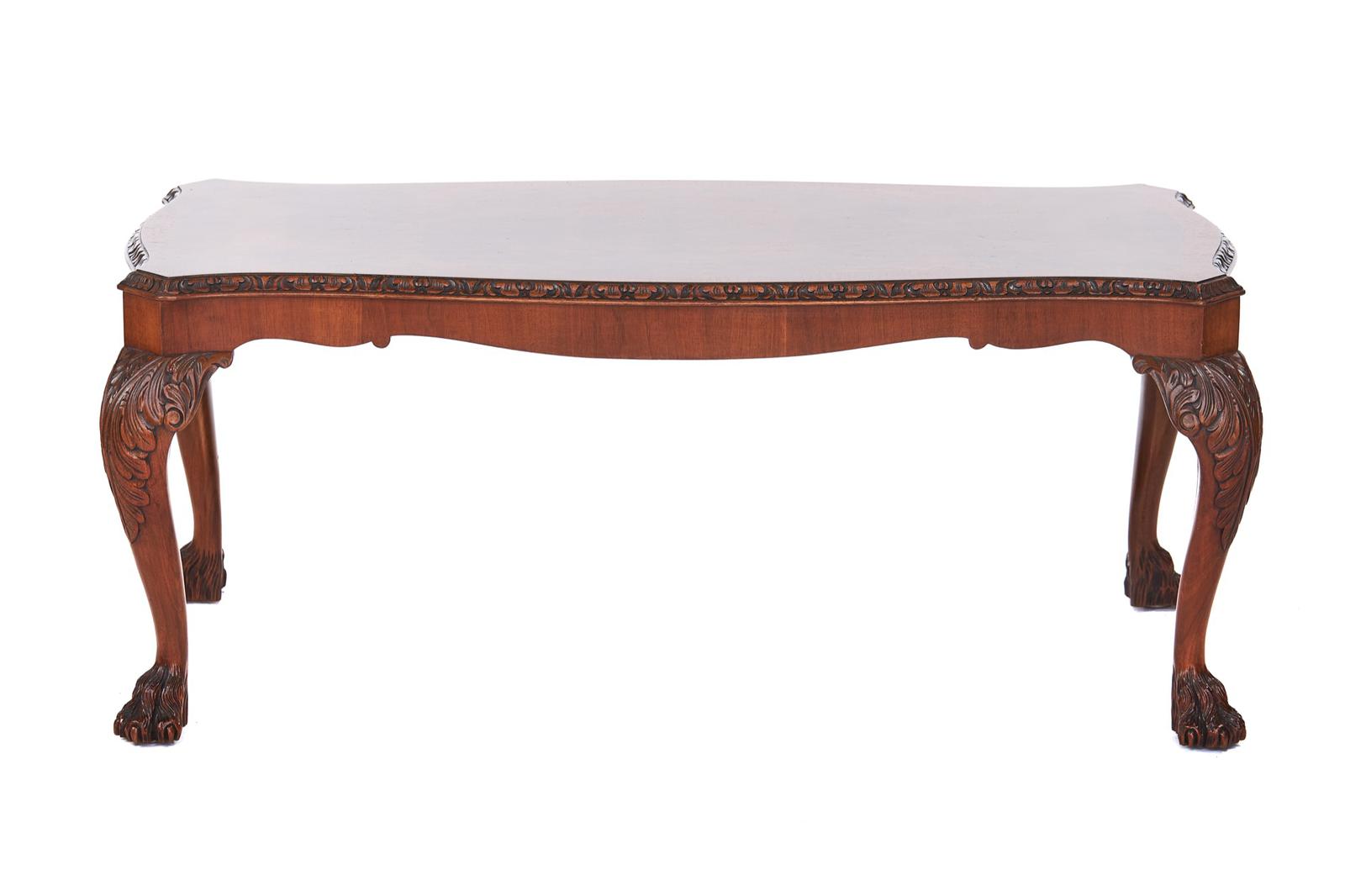 Burr Walnut & Carved Coffee Table c.1930 (1 of 5) Burr Walnut & Carved Coffee Table c.1930 (1 of 5)