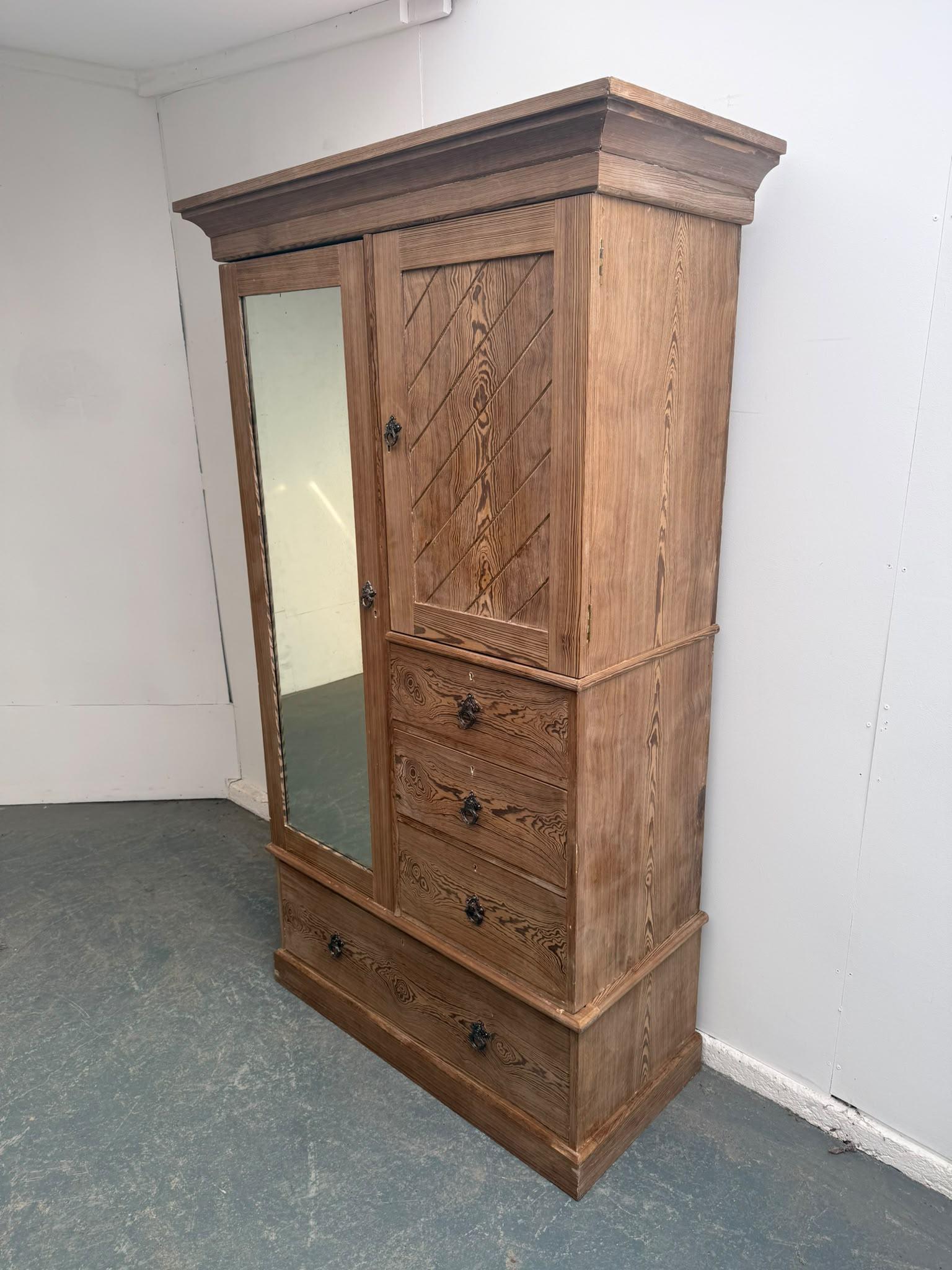 English Victorian Antique Pine Compactum Wardrobe to wax / paint (1 of 10) English Victorian Antique Pine Compactum Wardrobe to wax / paint (1 of 10)