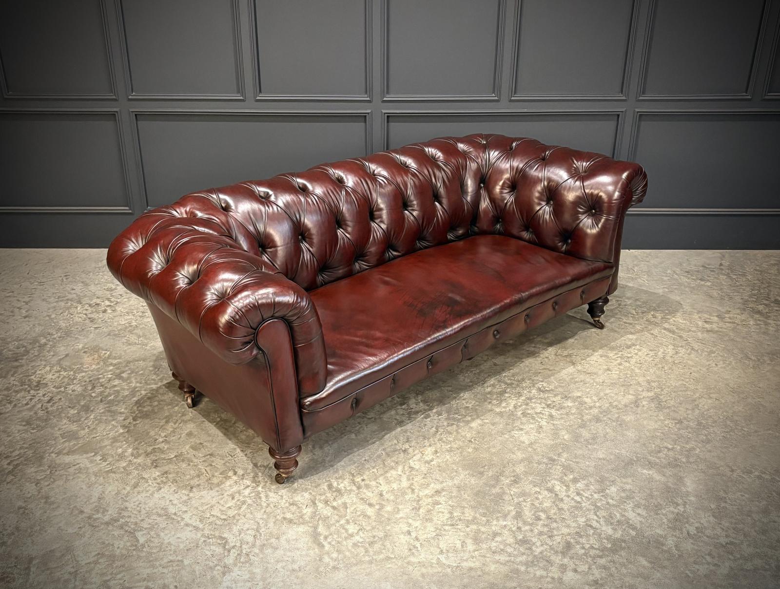 Victorian Buttoned Leather Chesterfield Sofa (1 of 9) Victorian Buttoned Leather Chesterfield Sofa (1 of 9)