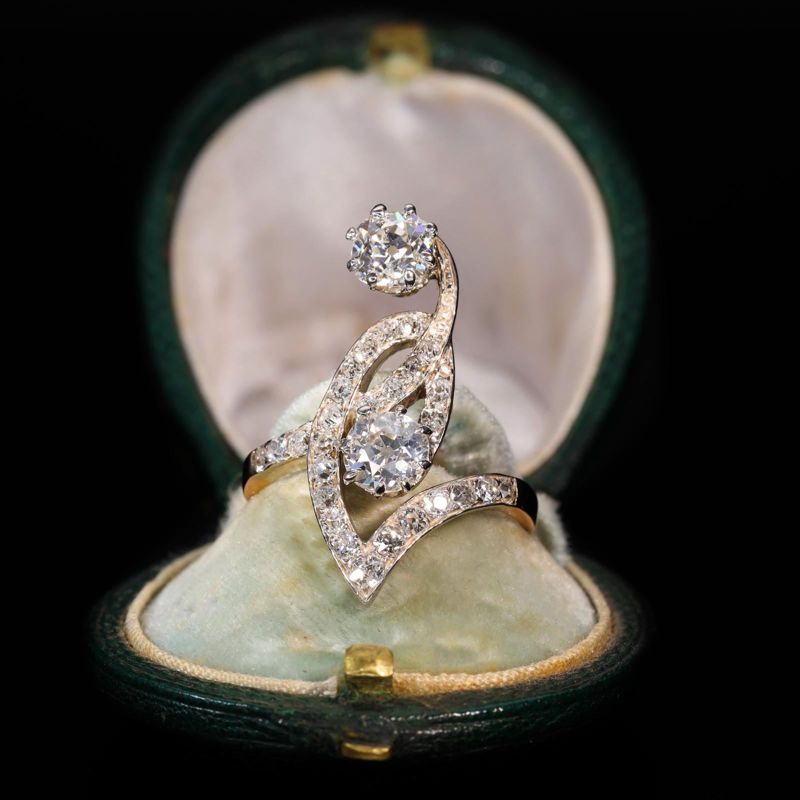 The Antique Art Nouveau Diamond Flamboyant Ring (1 of 8)