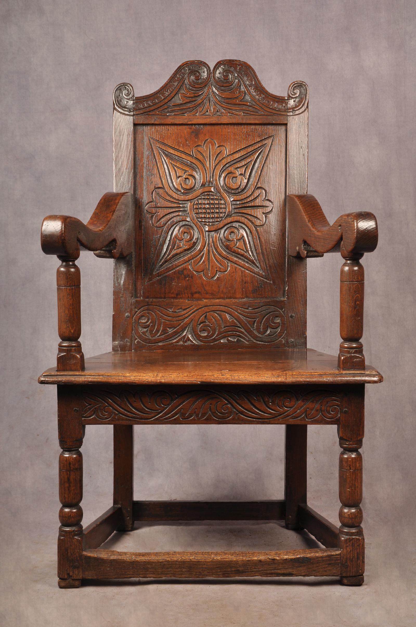 17th Century Oak Wainscot Chair (1 of 13)