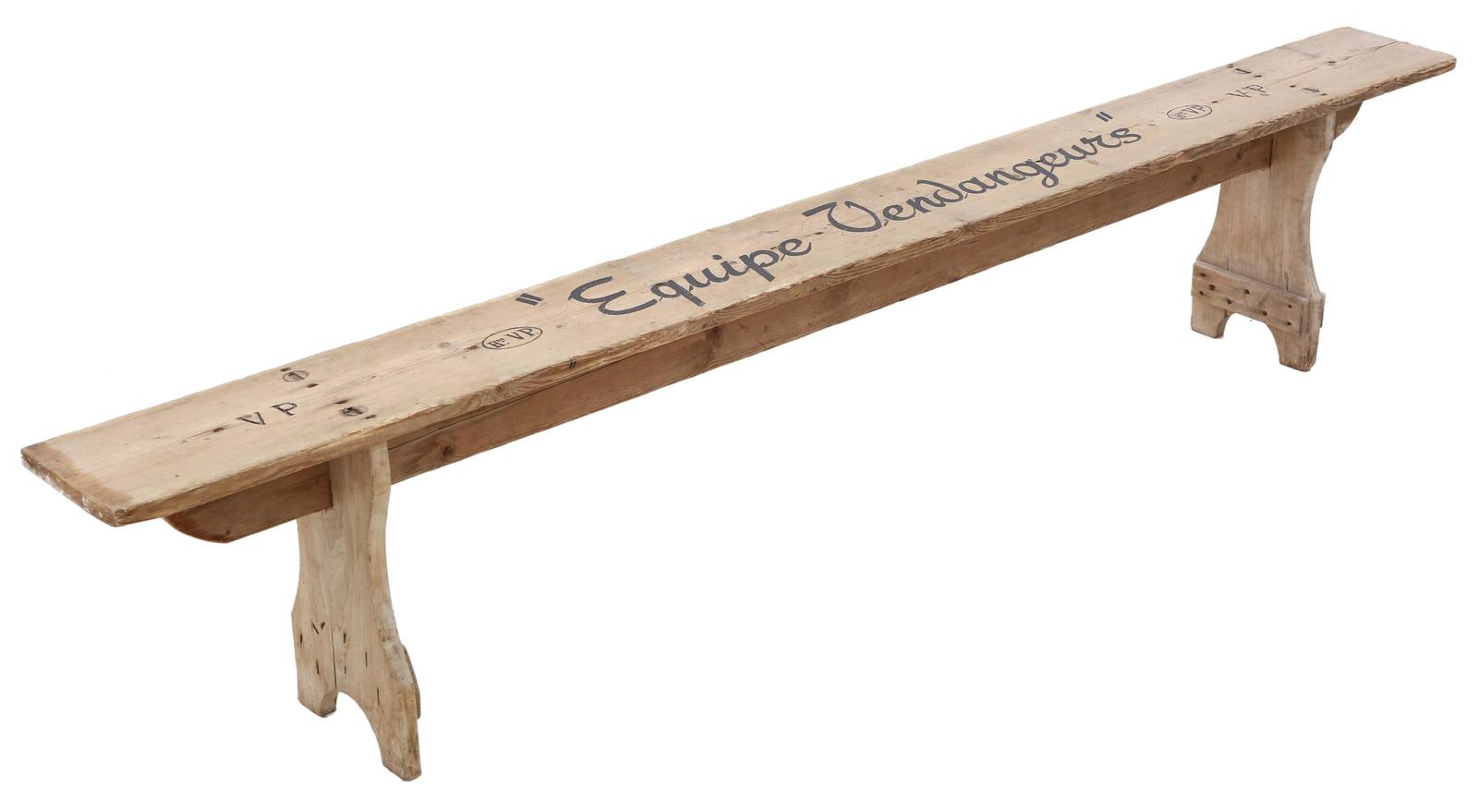 Antique Champagne Grape Picking Tasting or Garden Dining Bench from Early 20th Century (1 of 3)