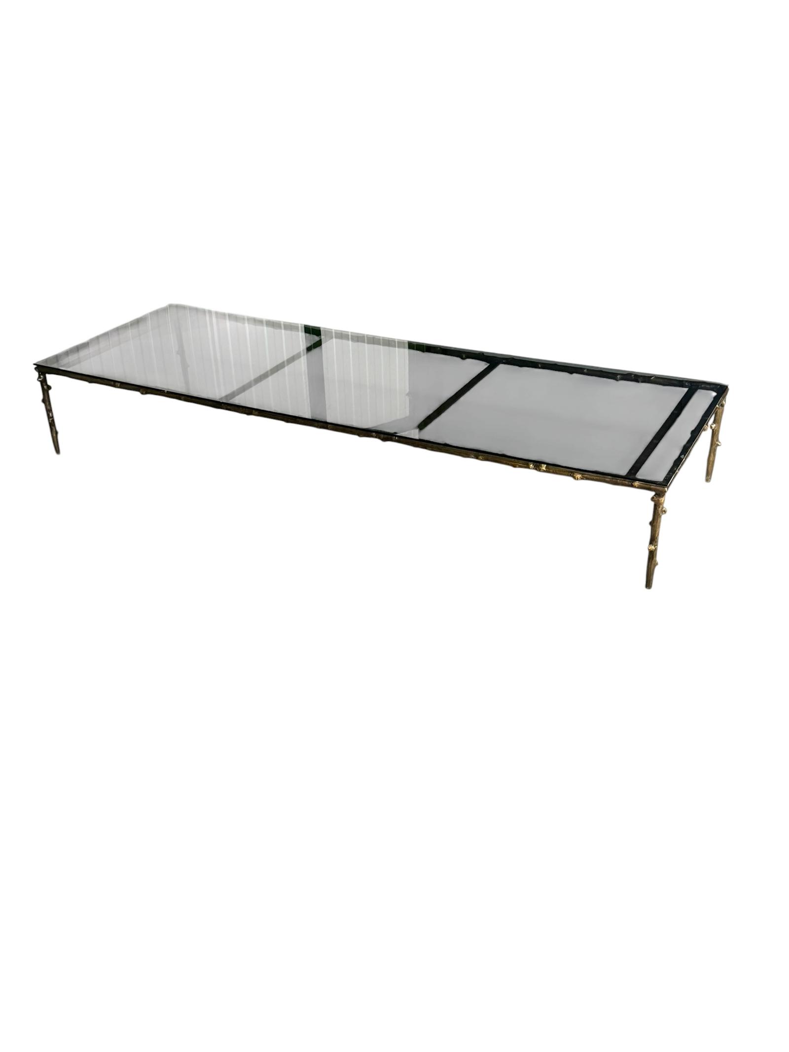 Bronze Based Mid Century Hollywood Regency Style Bamboo Inspired Coffee Table (1 of 10) Bronze Based Mid Century Hollywood Regency Style Bamboo Inspired Coffee Table (1 of 10)
