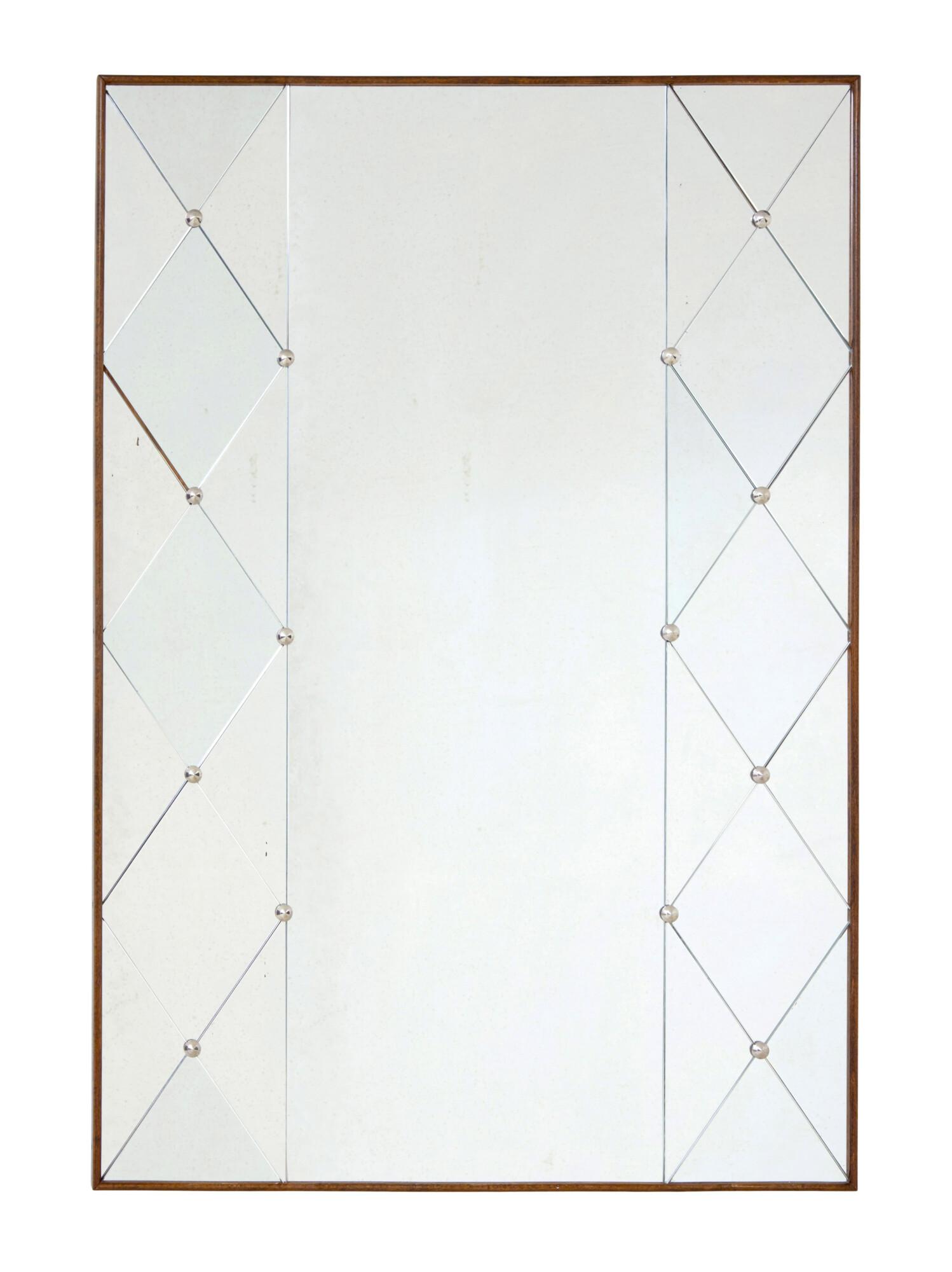 Mid Century Scandinavian Segmented Harlequin Mirror (1 of 5) Mid Century Scandinavian Segmented Harlequin Mirror (1 of 5)