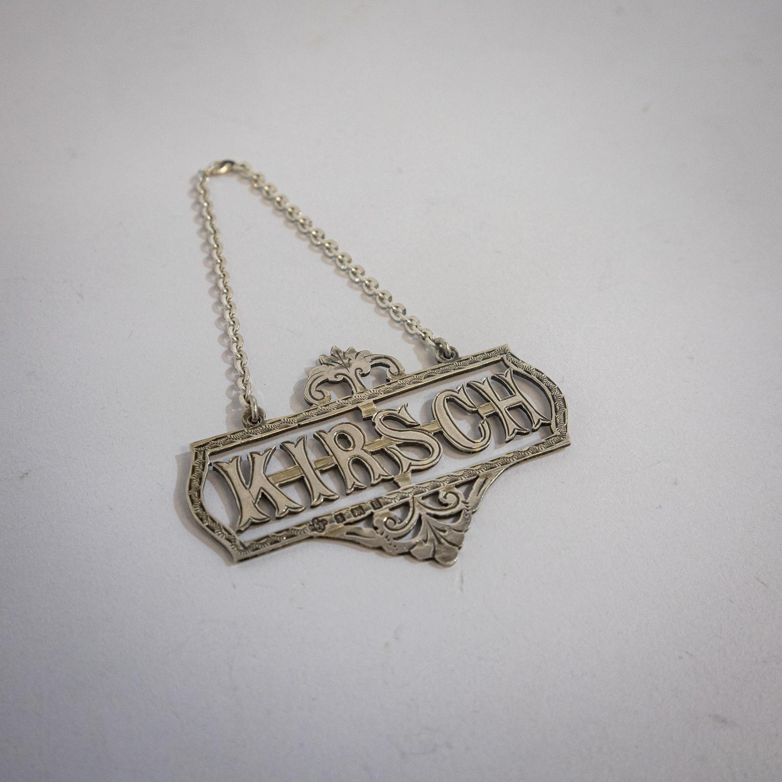 Edwardian Silver Kirsch Wine Label (1 of 5)