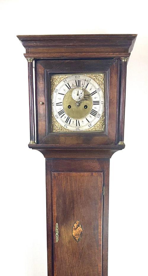 Dated 1782 Oak Grandfather Longcase Clock - Georgian (1 of 1)
