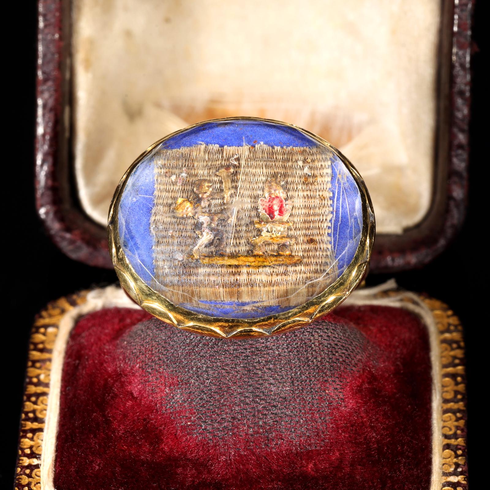 The Antique 17th Century Stuart Crystal Cherub and Vase Ring (1 of 6)