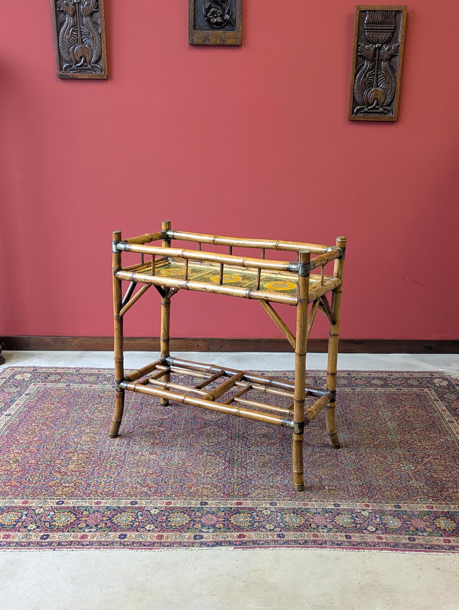 Antique Victorian Bamboo Tiled Plant Trough by W.F. Needham (1 of 10) Antique Victorian Bamboo Tiled Plant Trough by W.F. Needham (1 of 10)