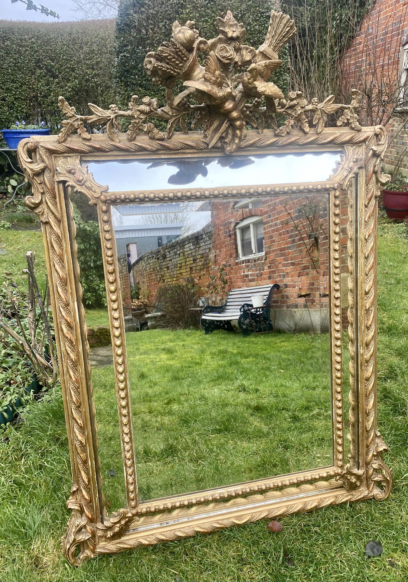 French Gilt Margin Mirror (1 of 6) French Gilt Margin Mirror (1 of 6)