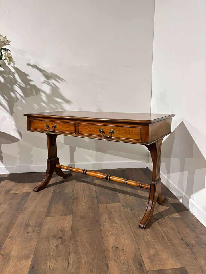 Reproduction Two Drawer Mahogany Side Table (1 of 15)