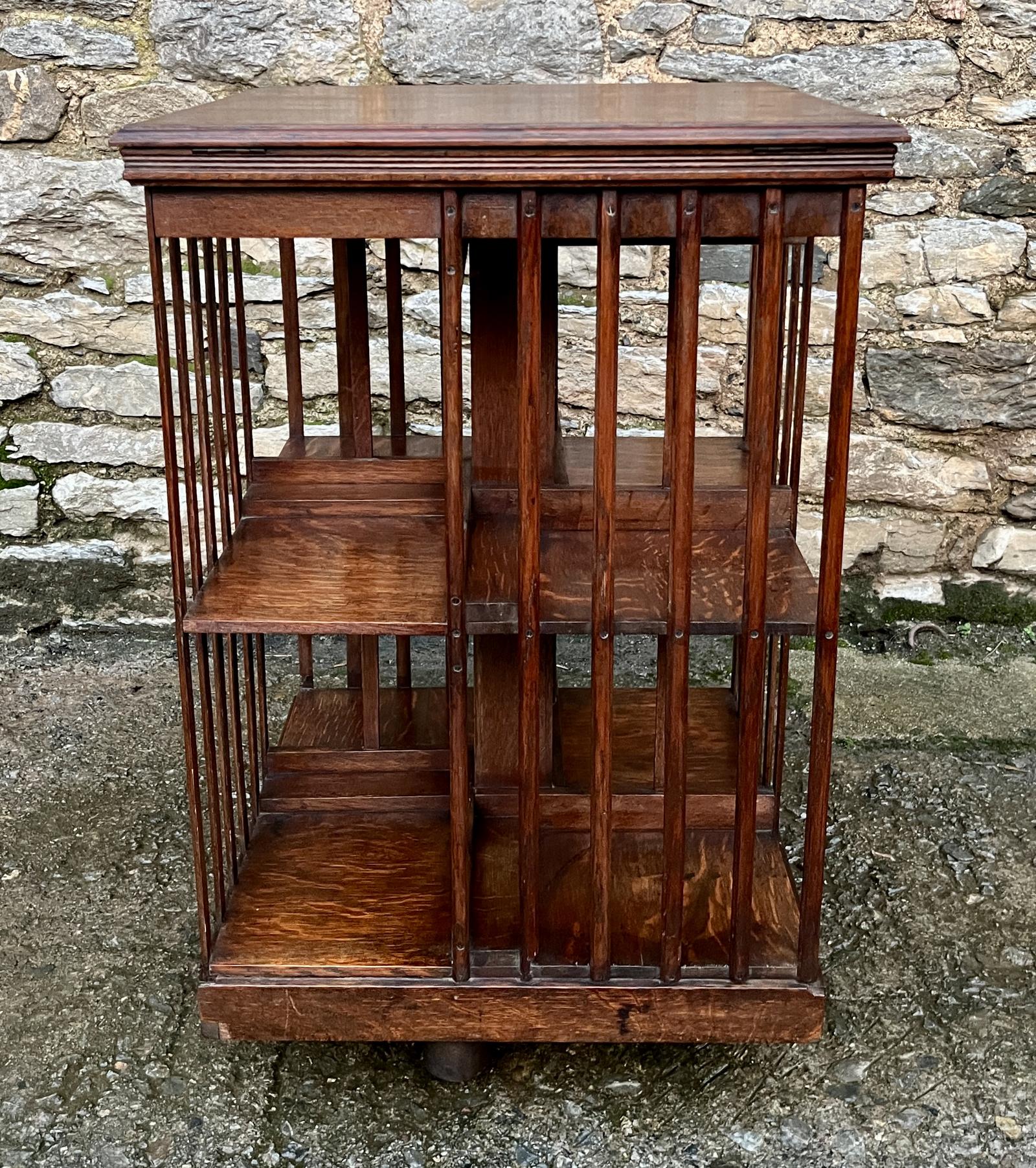 Antique Oak Revolving Bookcase (1 of 19) Antique Oak Revolving Bookcase (1 of 19)