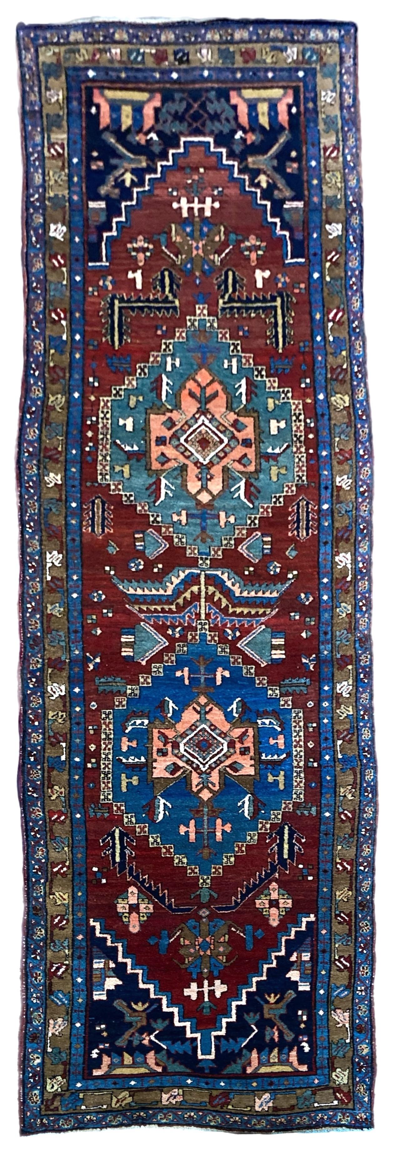 Antique Heriz Runner 2.98m x 0.87m (1 of 19)