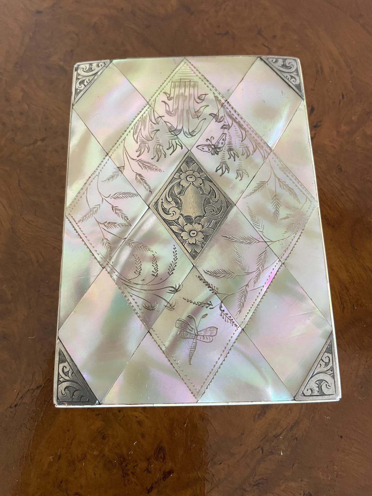 Mother of Pearl and White Metal Card Case (1 of 8)