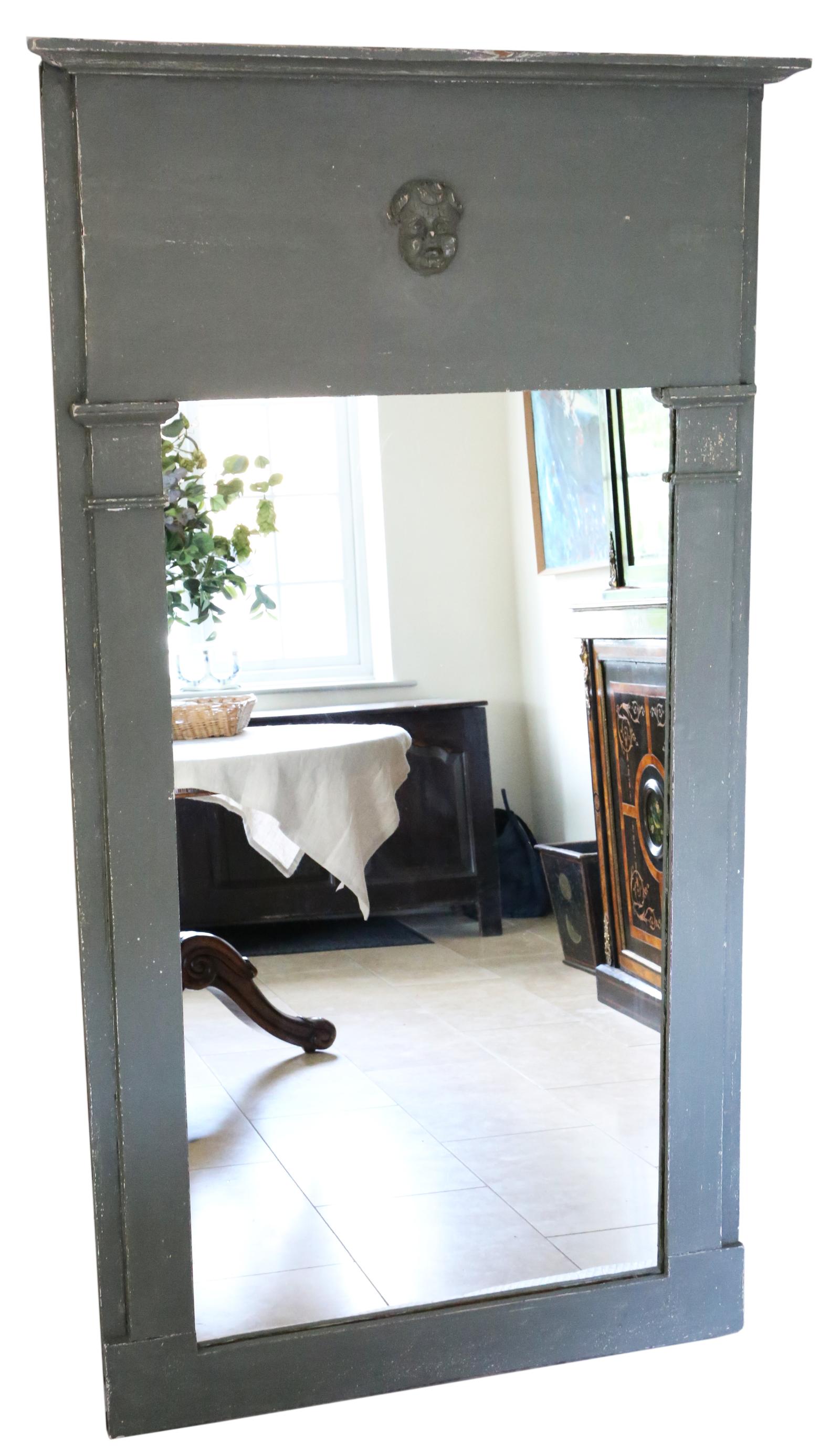Antique Large French Painted Chateau Overmantle Wall Mirror 18th/19th Century – High-Quality Design (1 of 4) Antique Large French Painted Chateau Overmantle Wall Mirror 18th/19th Century – High-Quality Design (1 of 4)