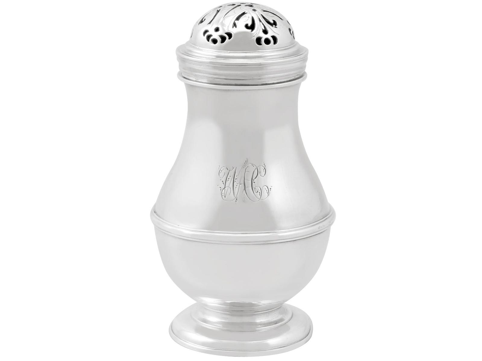 Antique George I Britannia Standard Silver Pepper Shaker 1719 (1 of 9)