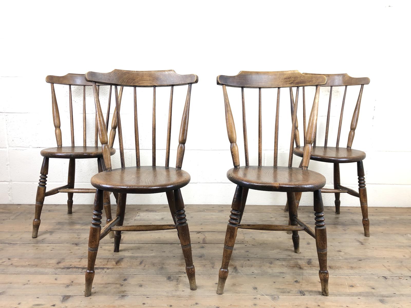 Set of Four Victorian Elm Penny Chairs (M-1317) (1 of 11) Set of Four Victorian Elm Penny Chairs (M-1317) (1 of 11)