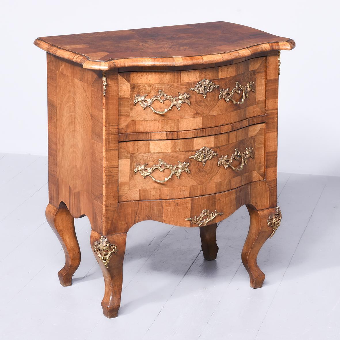 French Walnut 2 Drawer Commode (1 of 13)