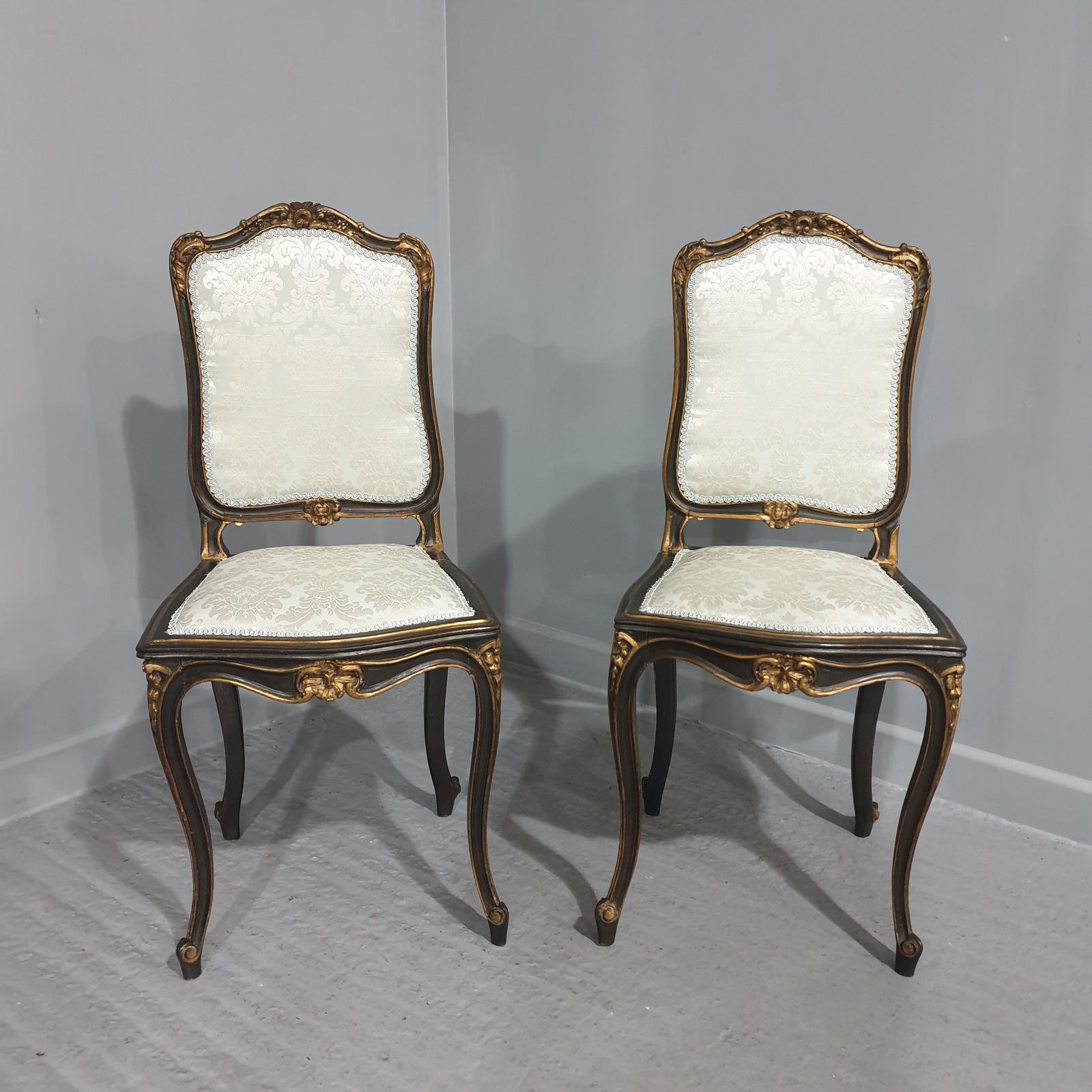 Lovely Pair of French Boudoir Chairs (1 of 7)