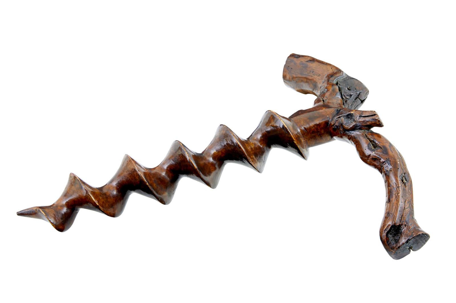 Rare 19th Century Decorative Carved Treen Corkscrew (1 of 6)