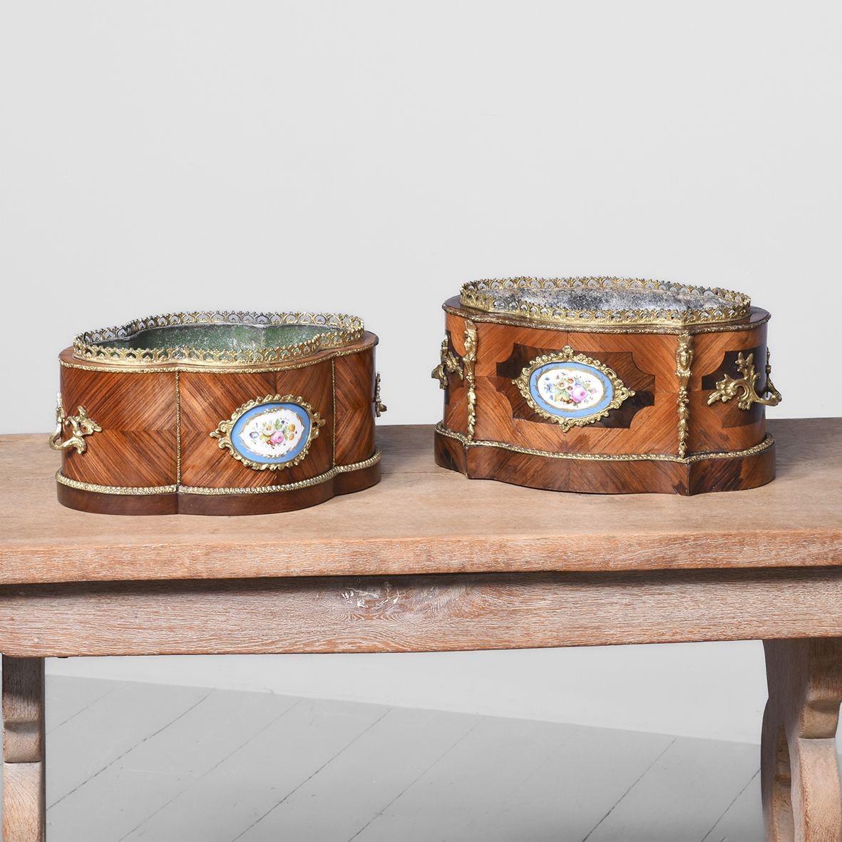 Matched Pair of 19th Century Victorian French Kingwood Jardinière’s (1 of 9)