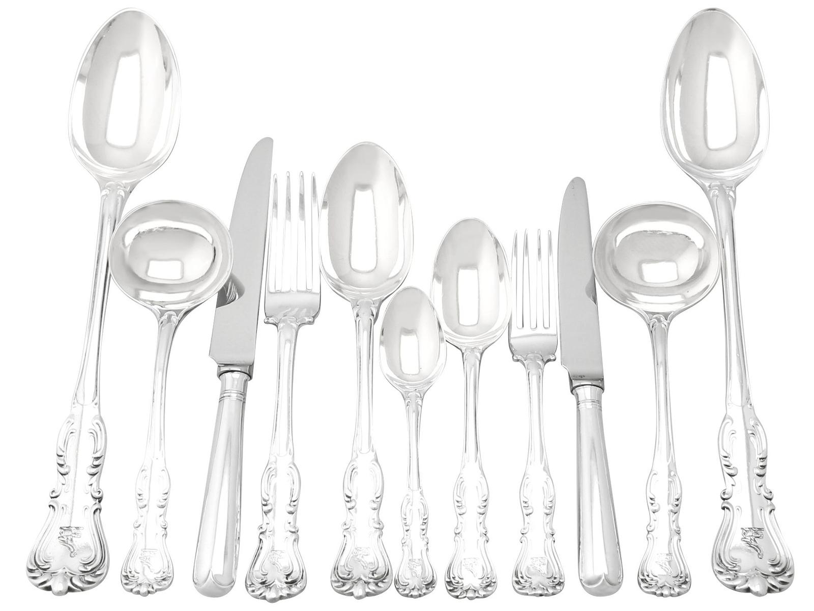 Antique Victorian Sterling Silver Canteen of Cutlery for Twelve (1 of 15) Antique Victorian Sterling Silver Canteen of Cutlery for Twelve (1 of 15)