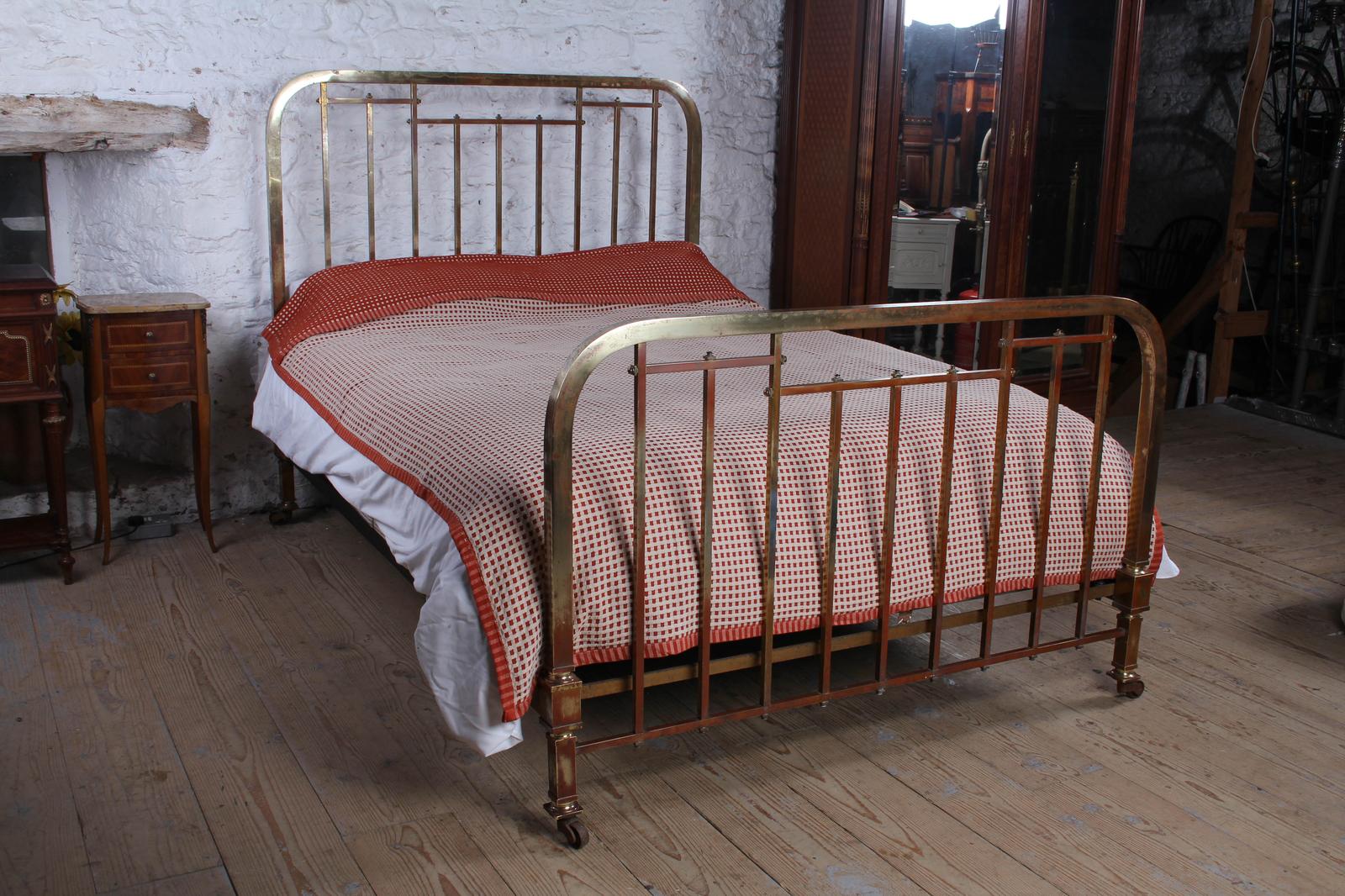 Stunning French All Brass Square Tube King Size Bed (1 of 7)