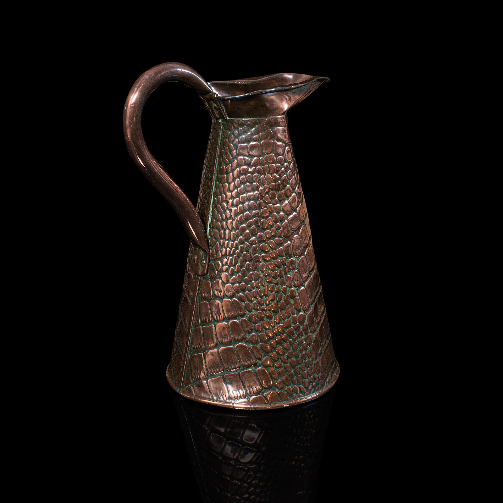 Antique Serving Ewer, English, Copper, Jug, Decorative, Arts & Crafts, Victorian (1 of 12)