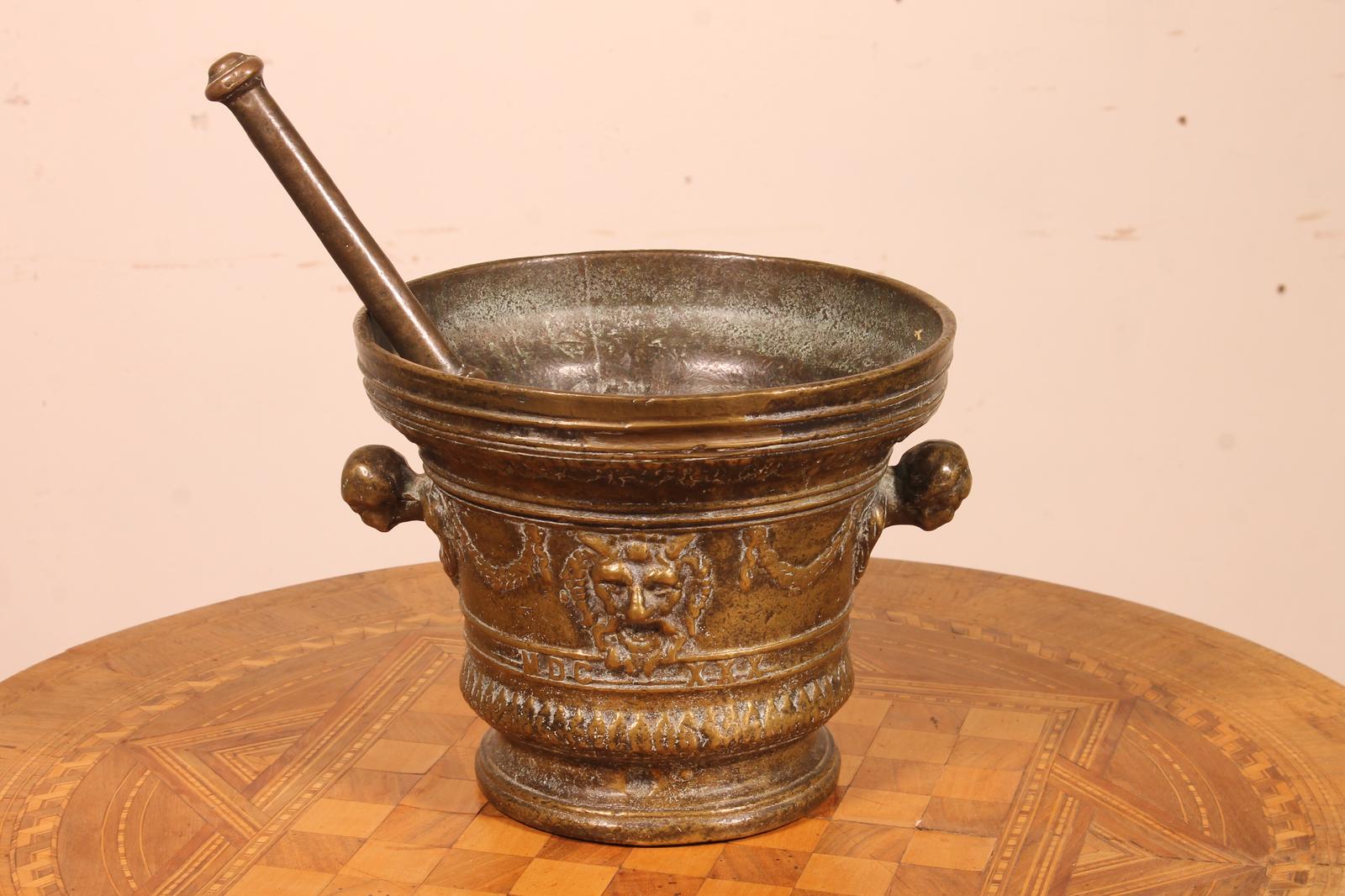 Bronze Pharmacy Mortar Italy - 17th Century (1 of 12)