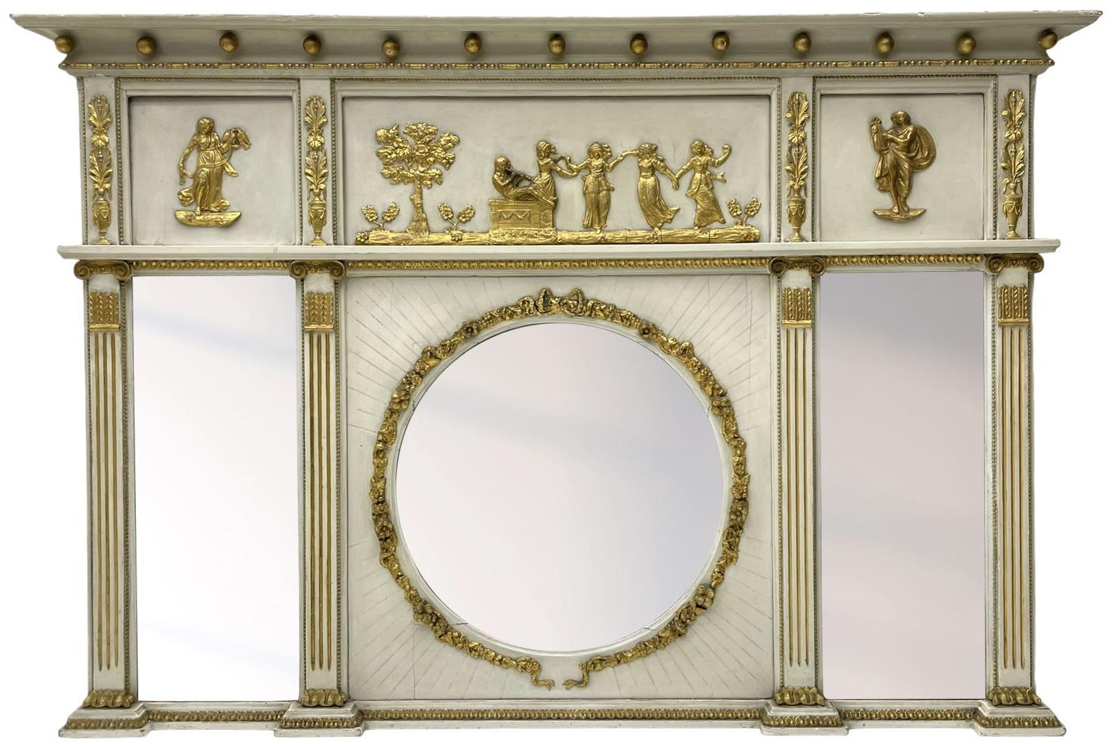 Regency Painted & Parcel Gilt Overmantel Mirror (1 of 7)