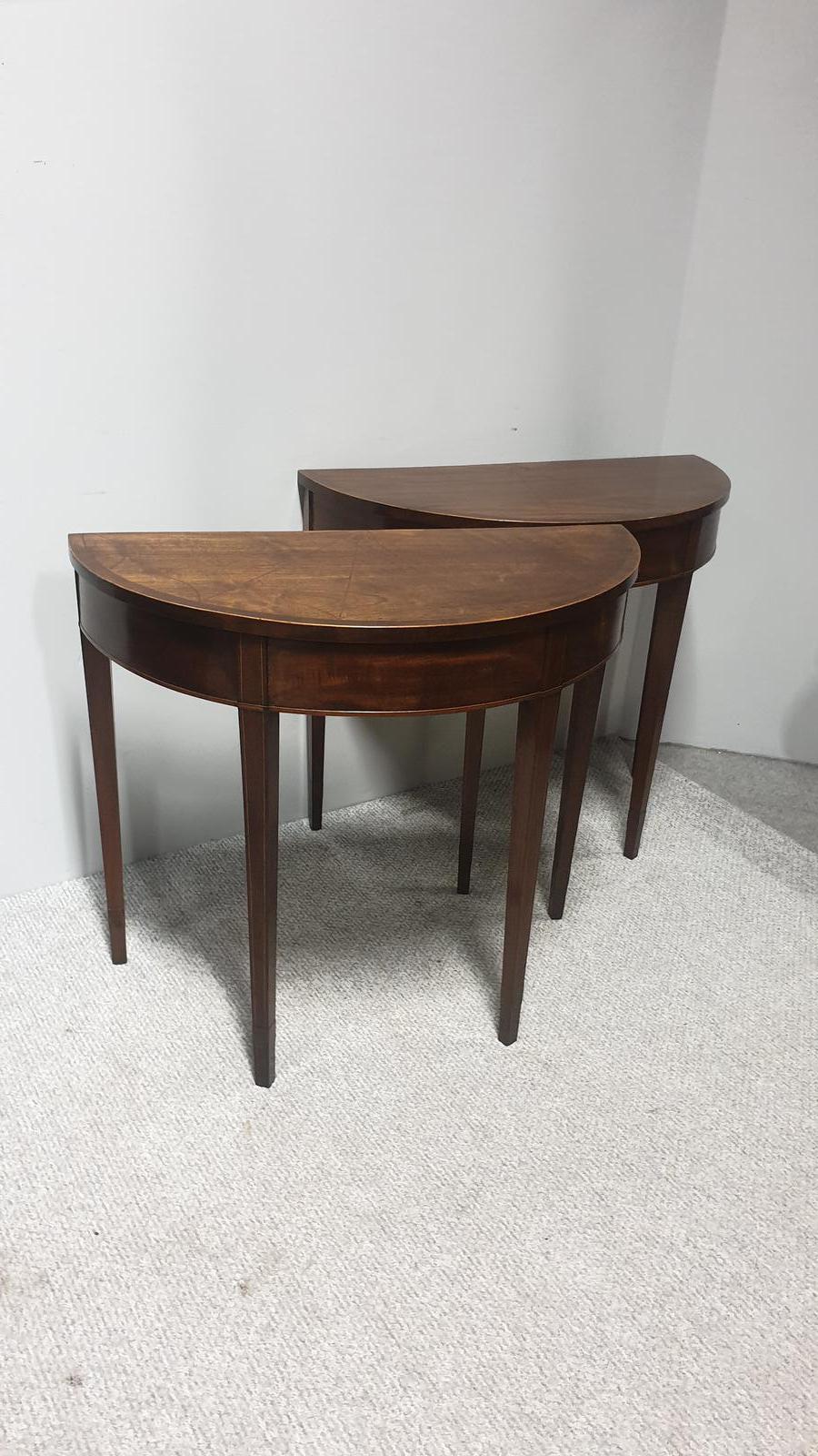 Pair of Georgian Inlaid Console Tables (1 of 1) Pair of Georgian Inlaid Console Tables (1 of 1)