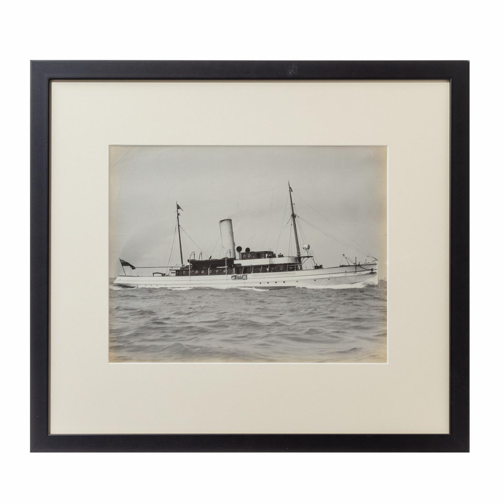 Original Gelatine Print of a Gentleman’s Steam Yacht (1 of 2)