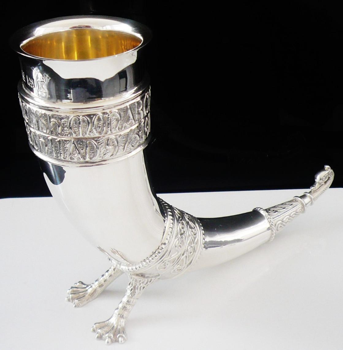 Sterling Silver Commemorative Saxon Drinking Horn (1 of 15) Sterling Silver Commemorative Saxon Drinking Horn (1 of 15)