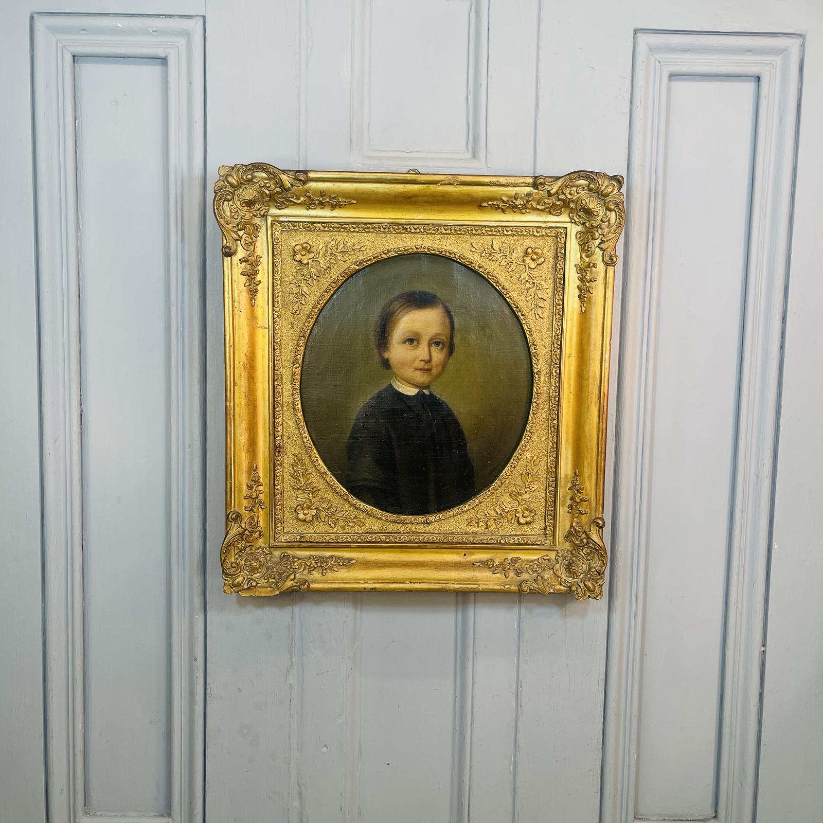 Antique French Oil Painting Portrait Study of Young Boy (1 of 11)