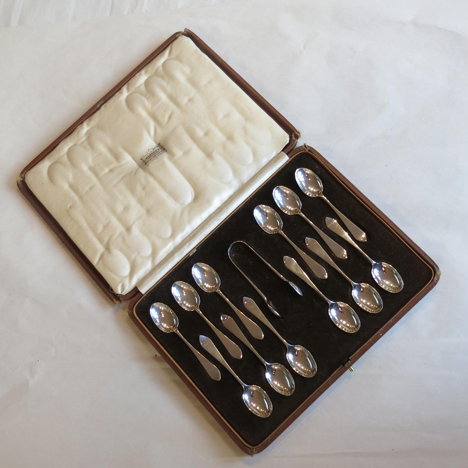 Harrods, Art Deco Silver Cased Spoon Set (1 of 10) Harrods, Art Deco Silver Cased Spoon Set (1 of 10)