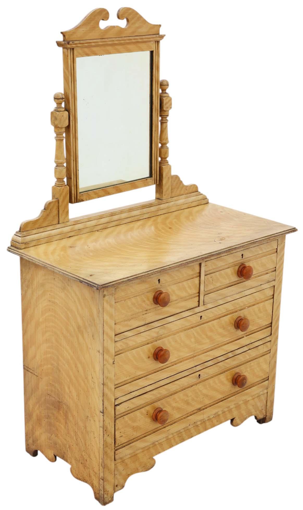 Antique Quality Scumble Glazed Dressing Chest of Drawers / Table c.1900 (1 of 7)