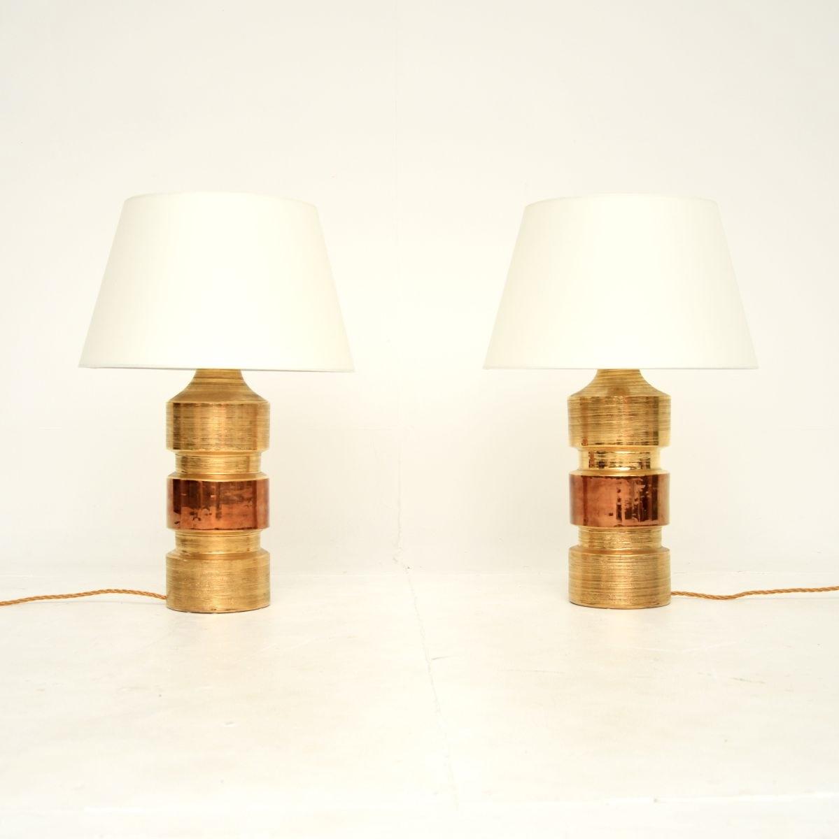 Pair of Vintage Italian Ceramic Table Lamps by Bitossi (1 of 11)