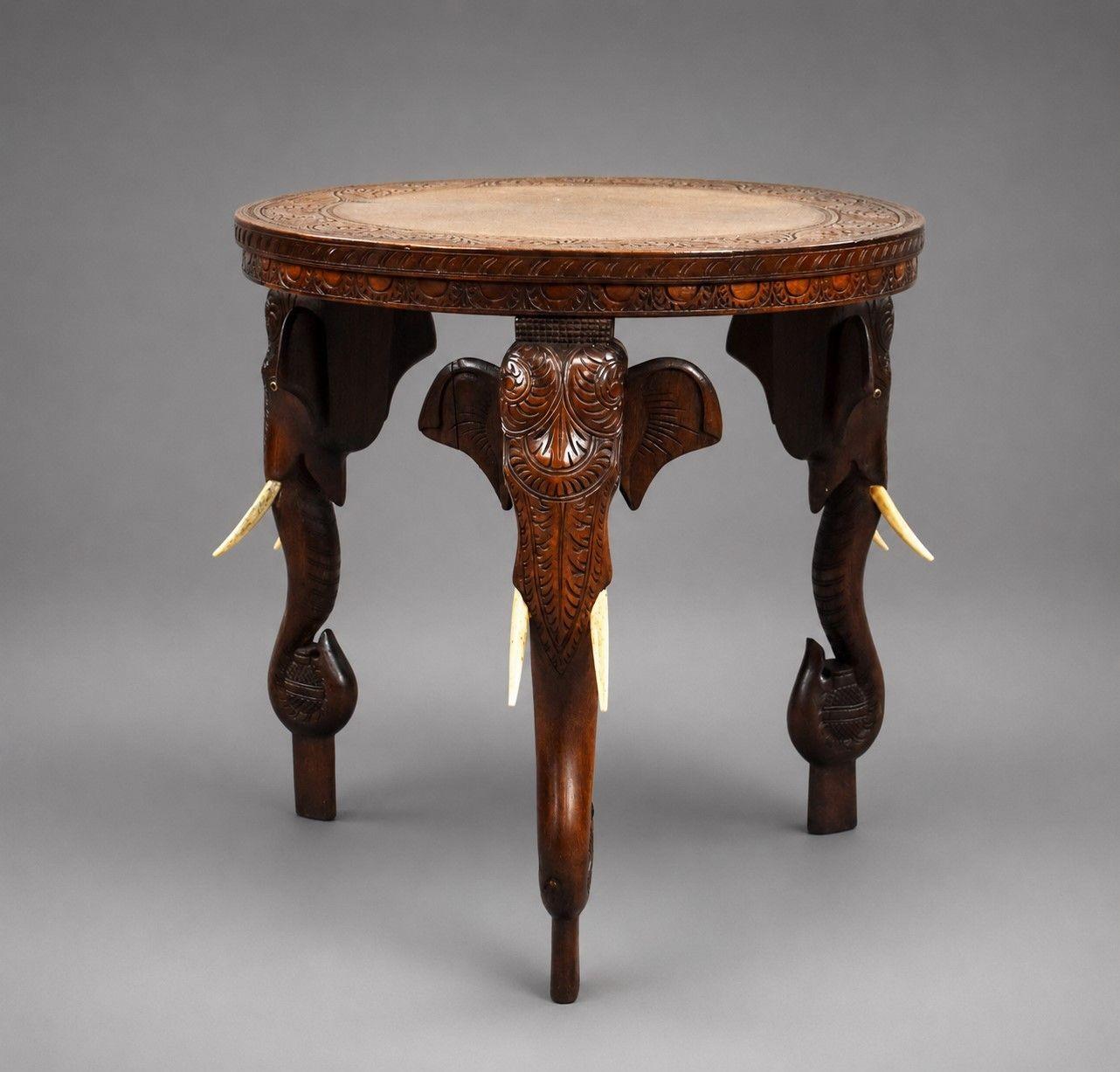 Carved Mahogany Elephant Coffee Table (1 of 6) Carved Mahogany Elephant Coffee Table (1 of 6)