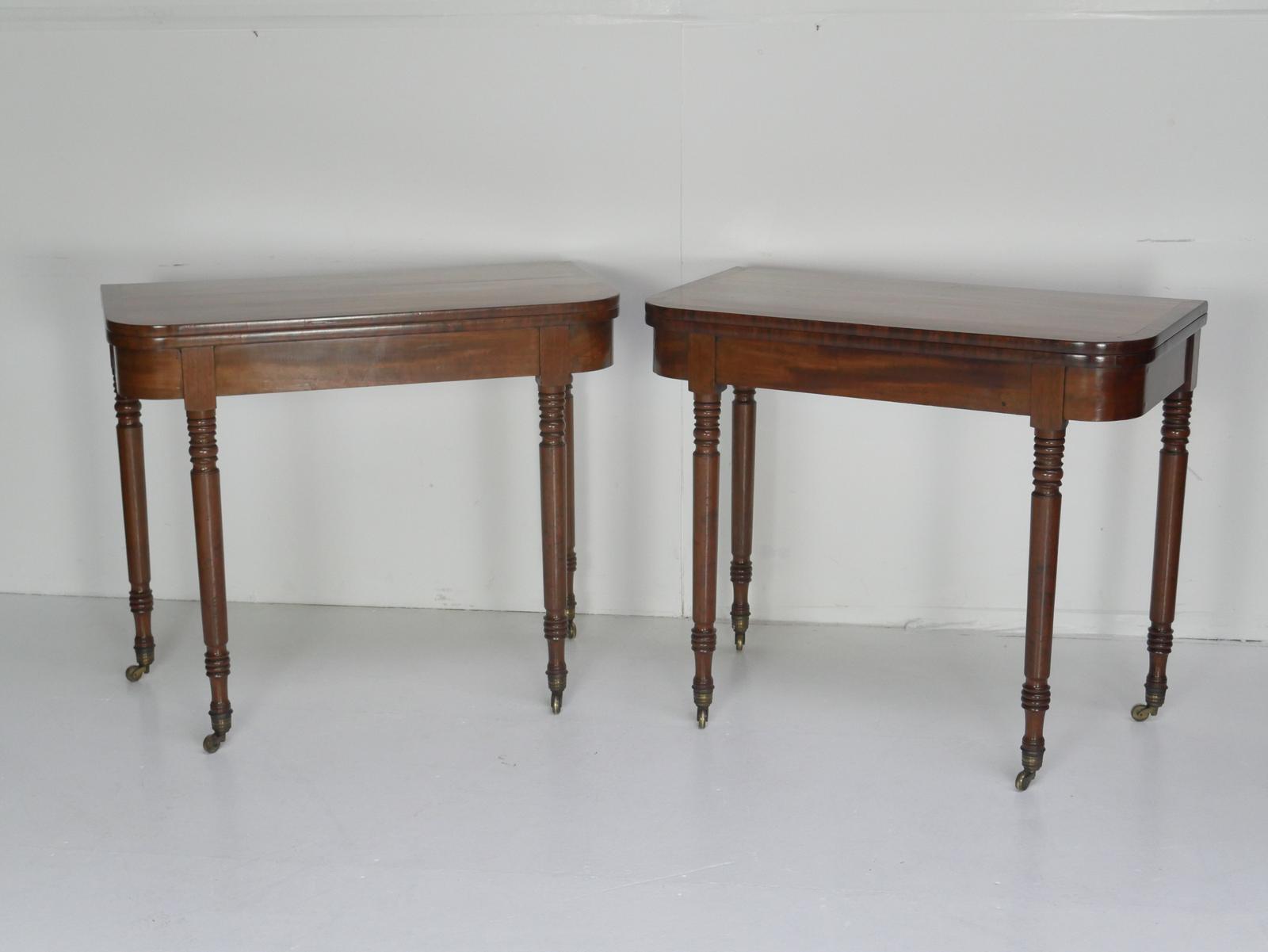 Pair Regency Card Tables (1 of 12) Pair Regency Card Tables (1 of 12)