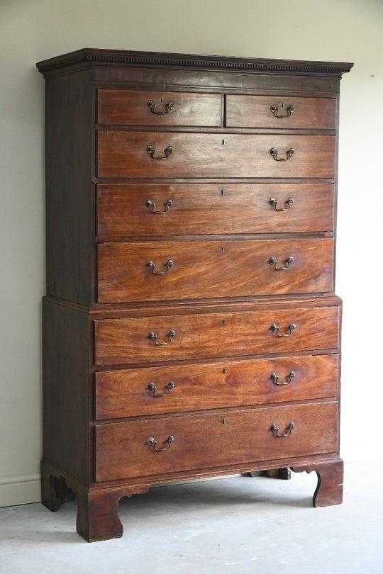 Antique Georgian Mahogany Chest on Chest (1 of 12)