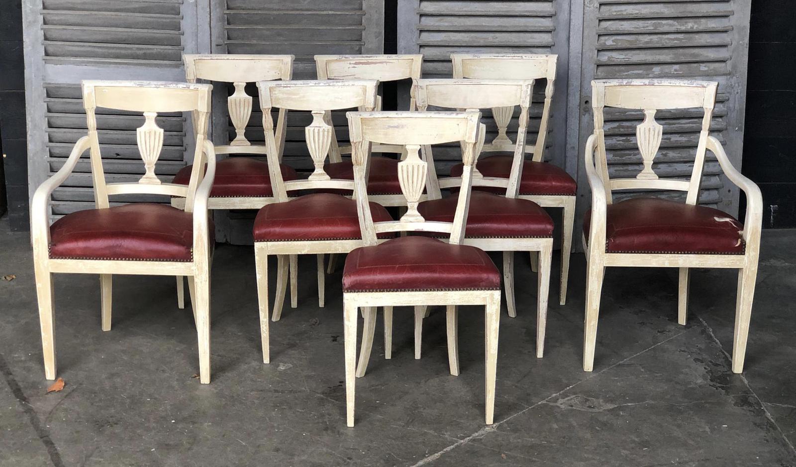 Set of 8 French Directoire Dining Chairs (1 of 1)