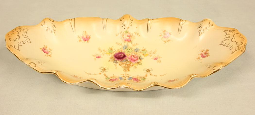 Antique Devon Ware Shaped Decorated Dish / Platter (1 of 6)