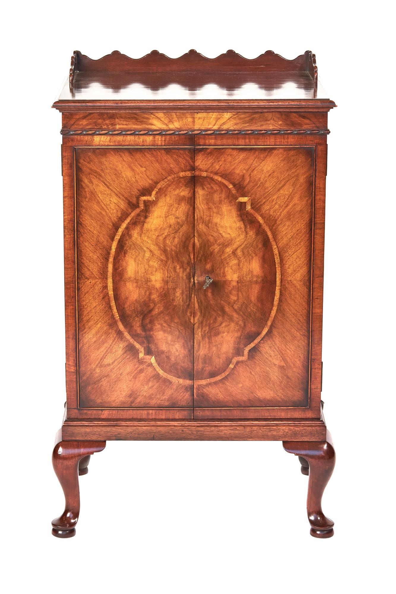 Fine Walnut 2 Door Cabinet with Fitted Slides by Waring & Gillows (1 of 10) Fine Walnut 2 Door Cabinet with Fitted Slides by Waring & Gillows (1 of 10)